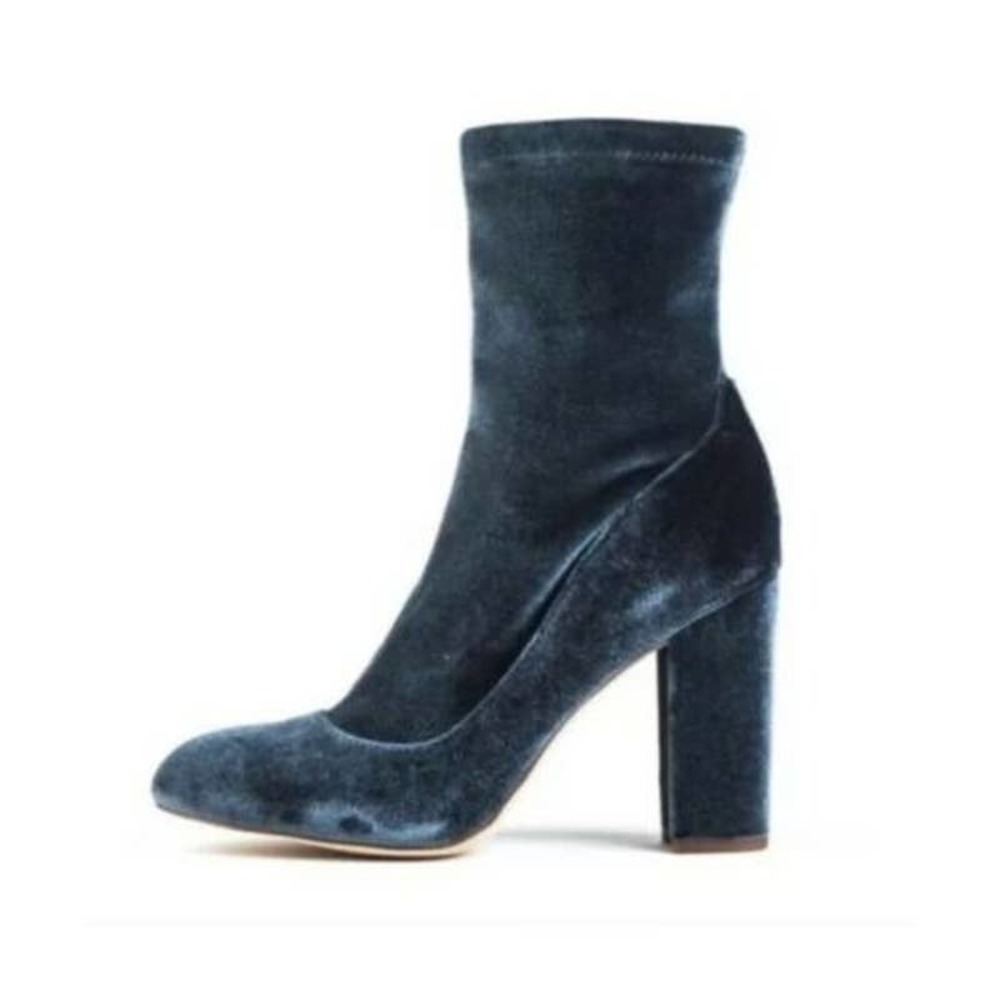 NWOT Sam Edelman Teal Velvet Calexa Sock Booties Size 7
